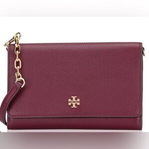 NWT Authentic Luxury Preppy Minimalist Tory Burch Carter Chain Wallet Crossbody